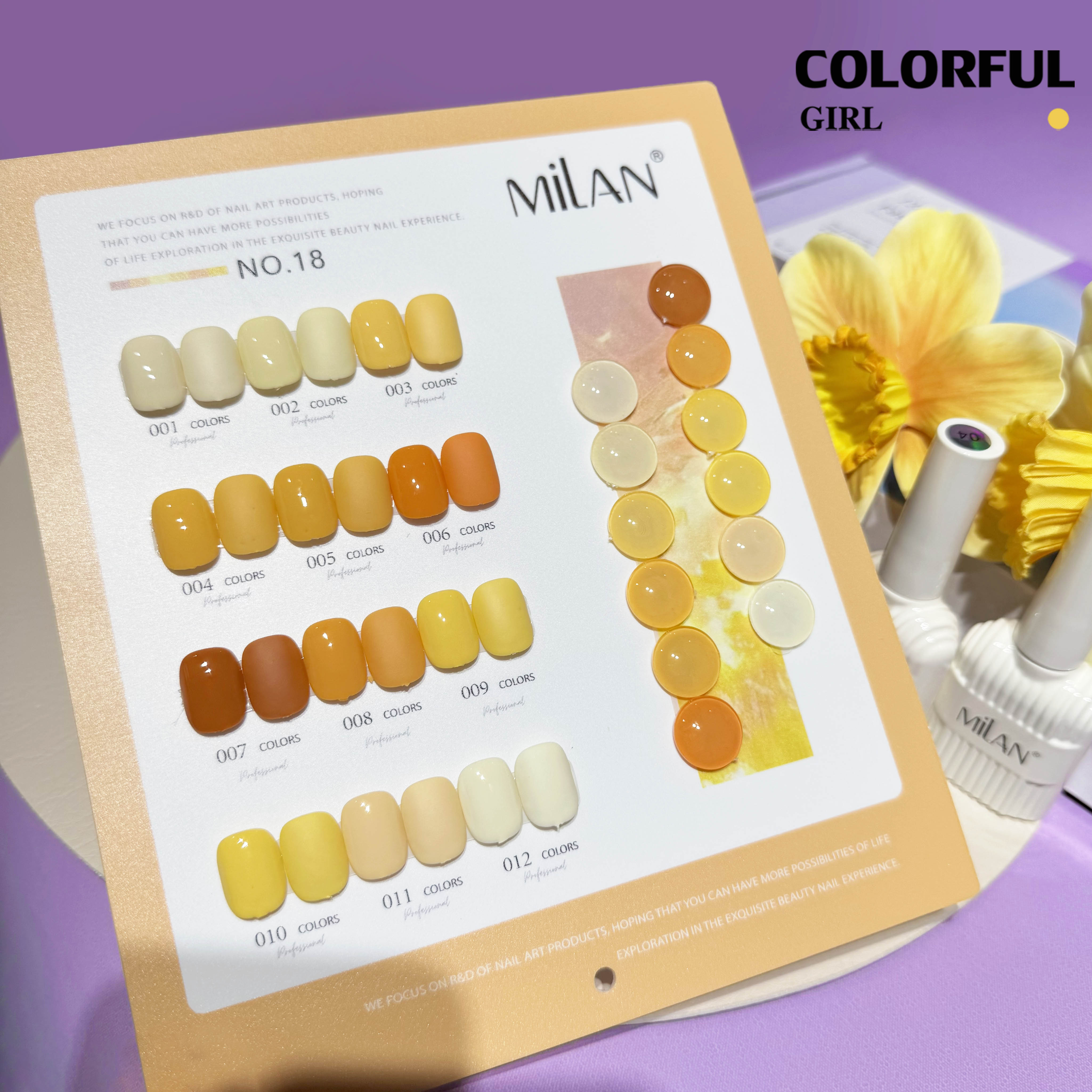 Milan มาใหม่ 12 สี มีหลายเช็ท หลายโทนสี แถมฟรีชาร์ทสี