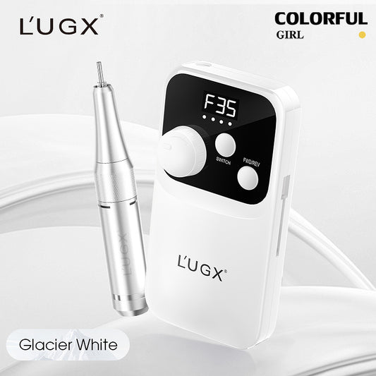 รุ่นใหม่ Gen 2 เครื่องเจียเล็บ LUGX LG-602S ✨ สีใหม่ล่าสุด ขาว / ชมพู / ม่วง รอบหมุนสูงสุด 35,000 RPM แบตเตอรี่ 2200mAh แรงบิดสูง ใช้งานไร้สาย 💅