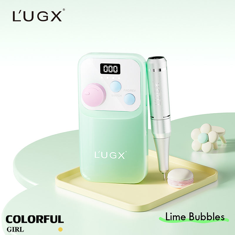 รุ่นใหม่ Gen 2 เครื่องเจียเล็บ LUGX LG-602S ✨ สีใหม่ล่าสุด ขาว / ชมพู / ม่วง รอบหมุนสูงสุด 35,000 RPM แบตเตอรี่ 2200mAh แรงบิดสูง ใช้งานไร้สาย 💅