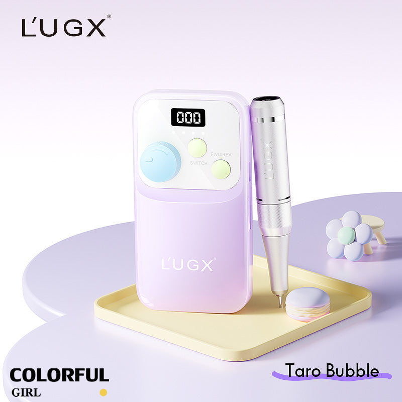 รุ่นใหม่ Gen 2 เครื่องเจียเล็บ LUGX LG-602S ✨ สีใหม่ล่าสุด ขาว / ชมพู / ม่วง รอบหมุนสูงสุด 35,000 RPM แบตเตอรี่ 2200mAh แรงบิดสูง ใช้งานไร้สาย 💅