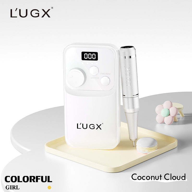 รุ่นใหม่ Gen 2 เครื่องเจียเล็บ LUGX LG-602S ✨ สีใหม่ล่าสุด ขาว / ชมพู / ม่วง รอบหมุนสูงสุด 35,000 RPM แบตเตอรี่ 2200mAh แรงบิดสูง ใช้งานไร้สาย 💅