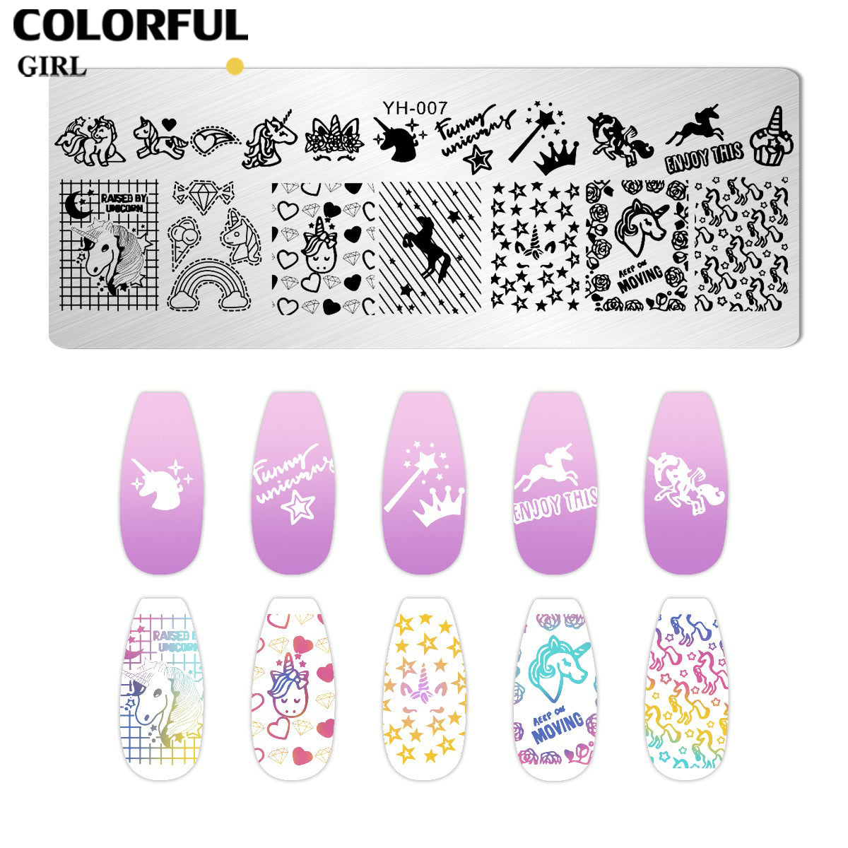 Stamping plate แผ่นปั้มลาย เพ้นท์ลาย ลายฉลุพิมพ์เล็บ  ( มีหลายลายให้เลือก )