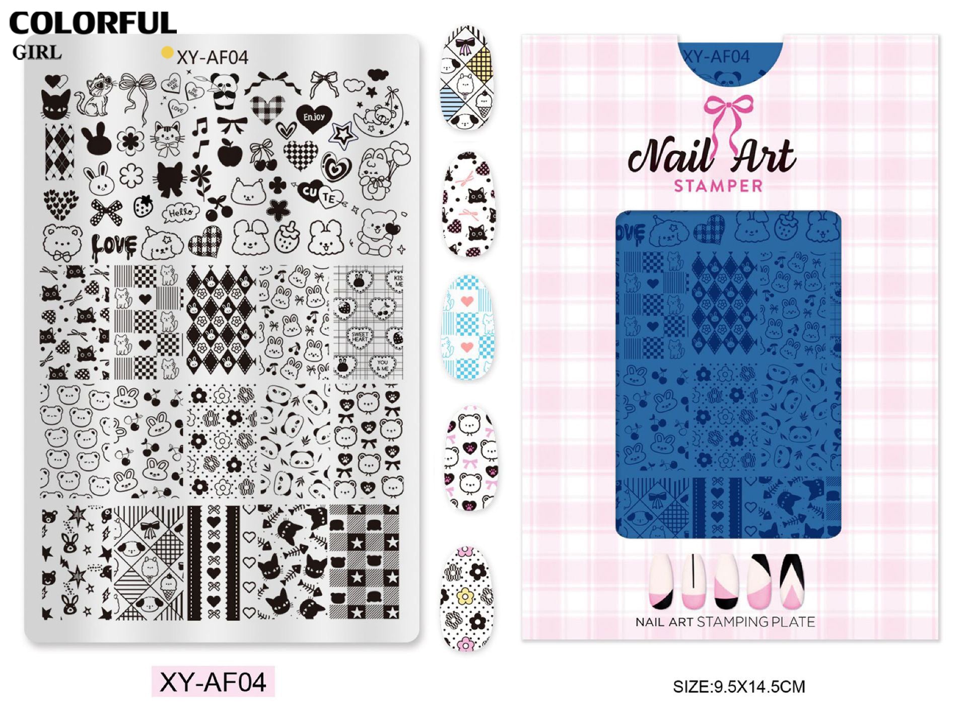 Stamping plate แผ่นปั้มลาย เพ้นท์ลาย ลายฉลุพิมพ์เล็บ  ( มีหลายลายให้เลือก )