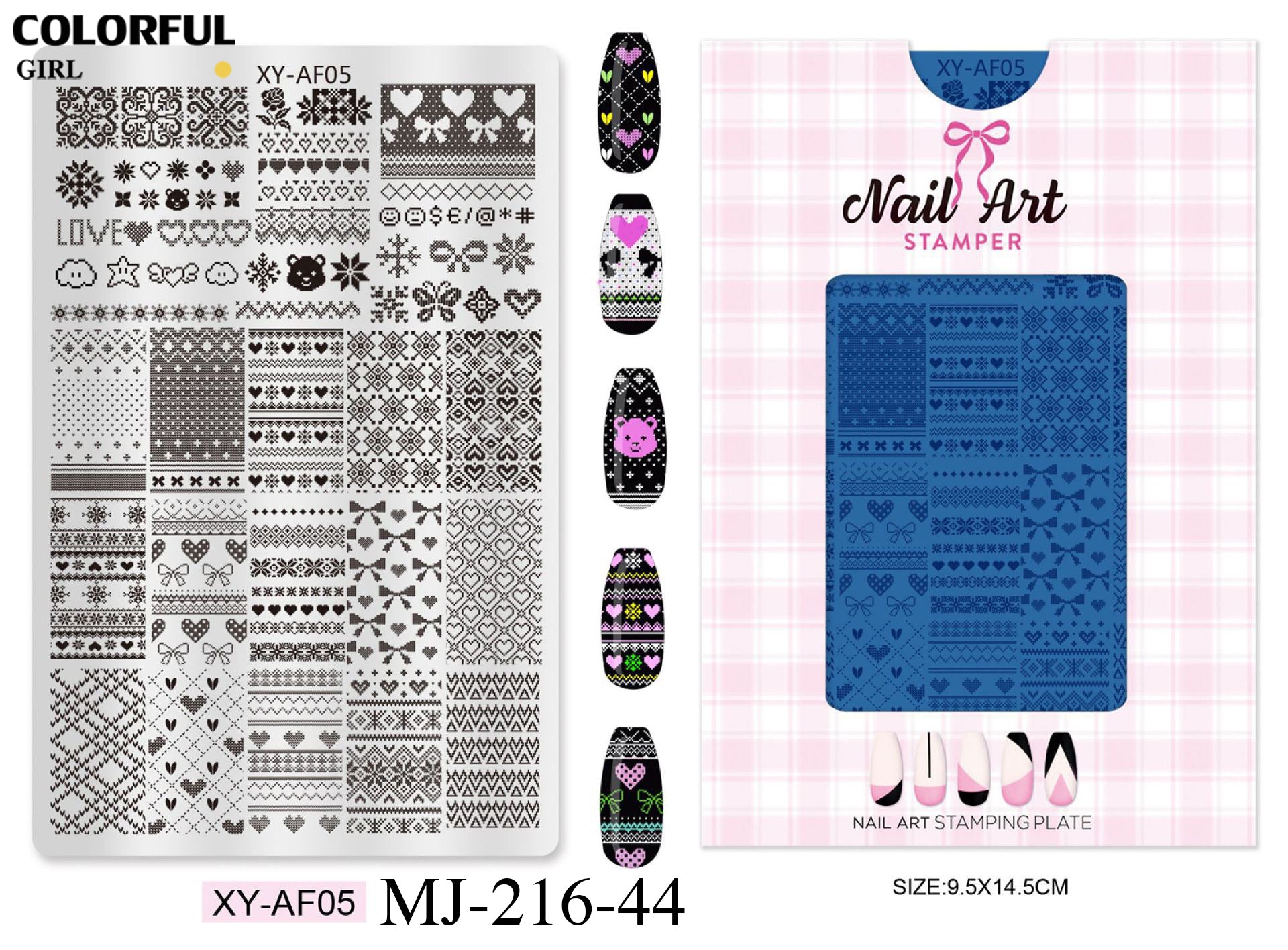 Stamping plate แผ่นปั้มลาย เพ้นท์ลาย ลายฉลุพิมพ์เล็บ  ( มีหลายลายให้เลือก )