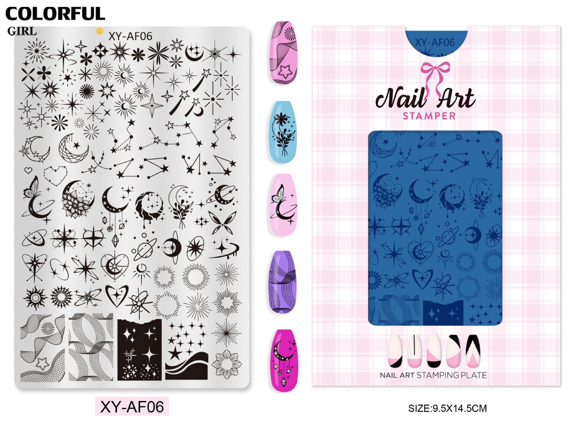 Stamping plate แผ่นปั้มลาย เพ้นท์ลาย ลายฉลุพิมพ์เล็บ  ( มีหลายลายให้เลือก )