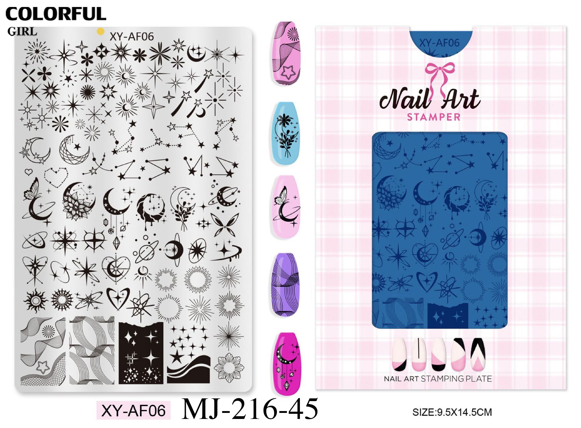 Stamping plate แผ่นปั้มลาย เพ้นท์ลาย ลายฉลุพิมพ์เล็บ  ( มีหลายลายให้เลือก )