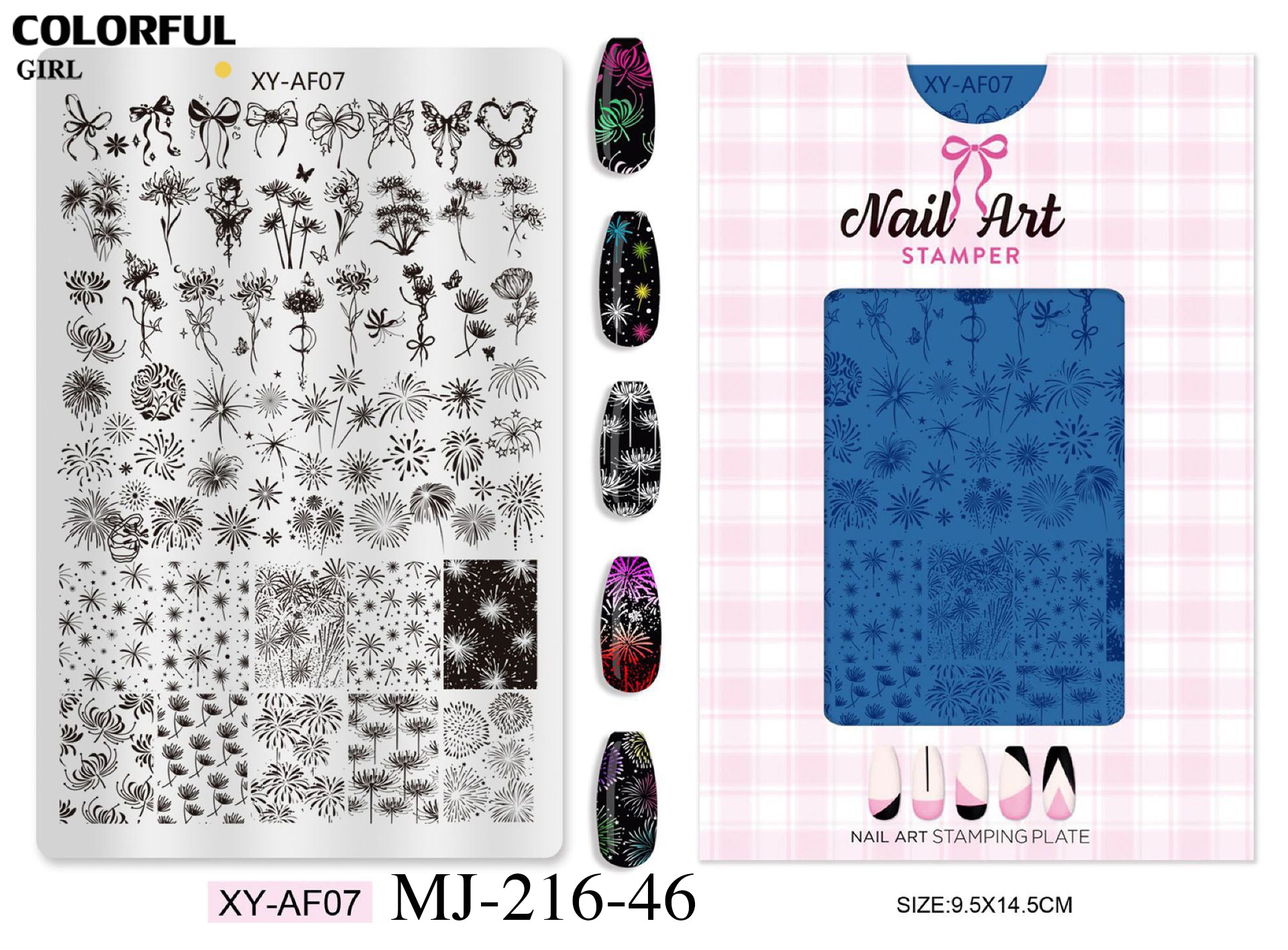 Stamping plate แผ่นปั้มลาย เพ้นท์ลาย ลายฉลุพิมพ์เล็บ  ( มีหลายลายให้เลือก )