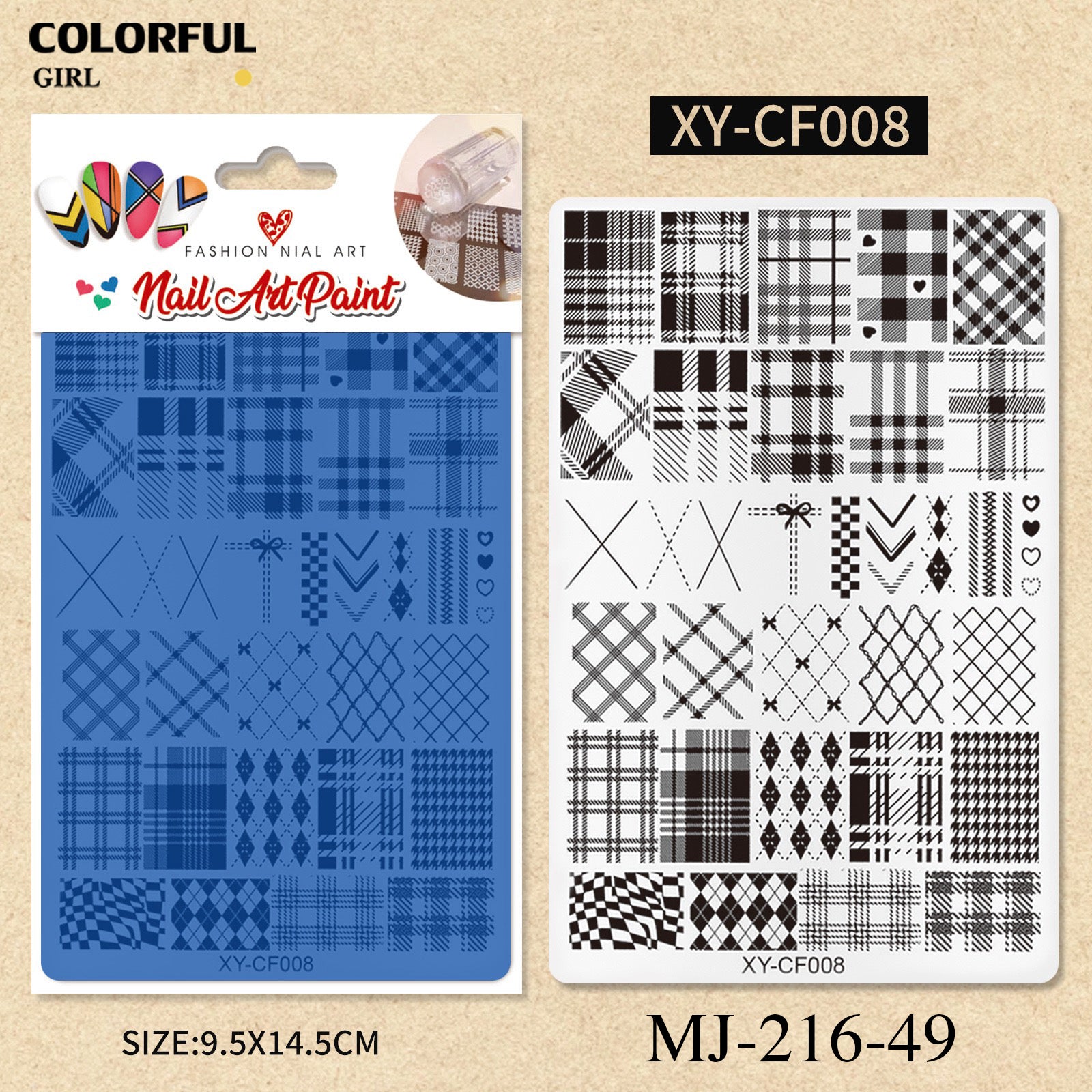 Stamping plate แผ่นปั้มลาย เพ้นท์ลาย ลายฉลุพิมพ์เล็บ  ( มีหลายลายให้เลือก )
