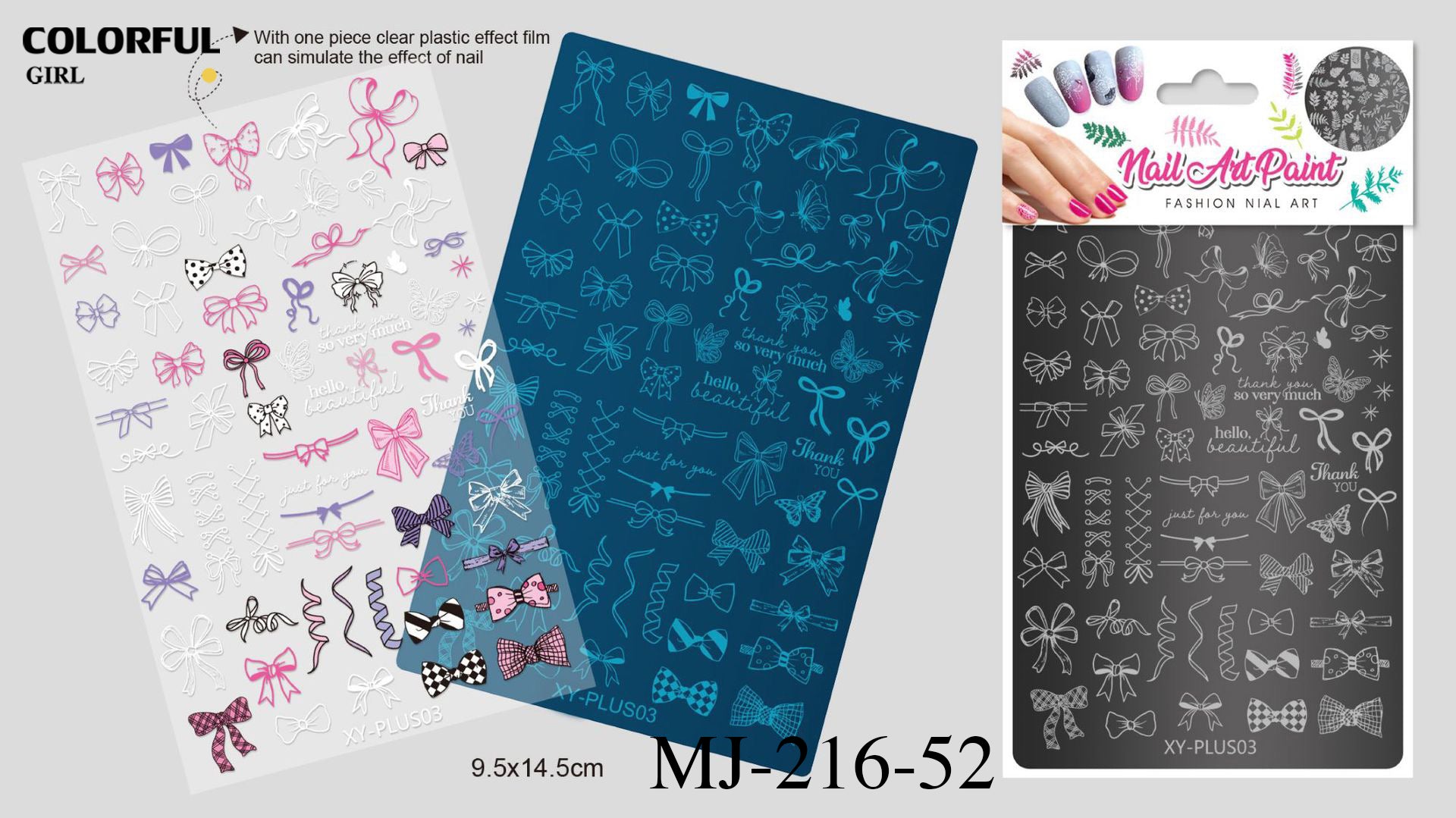 Stamping plate แผ่นปั้มลาย เพ้นท์ลาย ลายฉลุพิมพ์เล็บ  ( มีหลายลายให้เลือก )