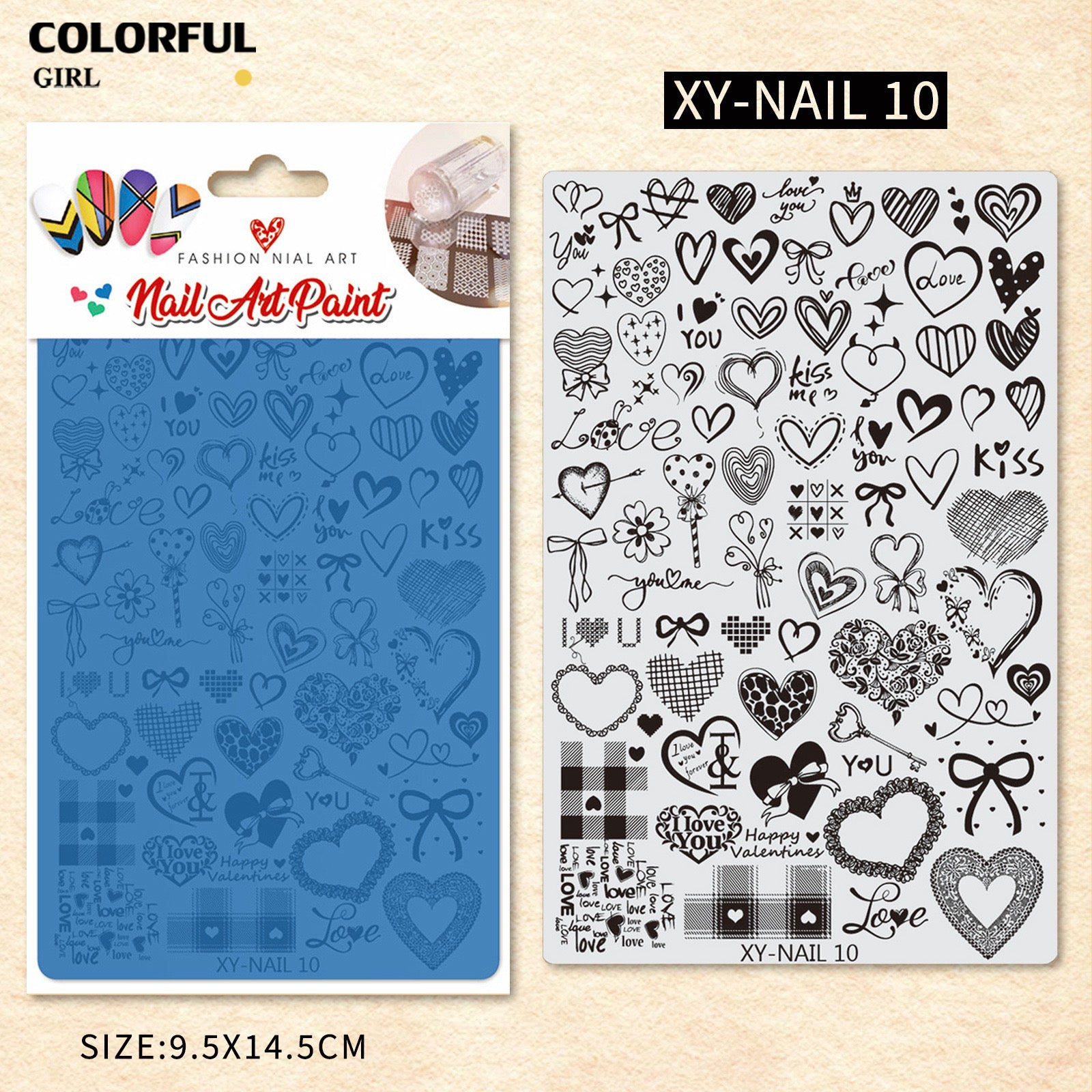 Stamping plate แผ่นปั้มลาย เพ้นท์ลาย ลายฉลุพิมพ์เล็บ  ( มีหลายลายให้เลือก )