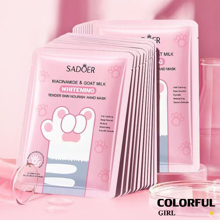 【10คู่】มาส์กมือ มาส์กเท้า ✨ นมแพะ / วิตามินซี / กุหลาบ / ลาเวนเดอร์ / ว่านหางจระเข้ บำรุงล้ำลึก เติมความชุ่มชื้น มือเท้านุ่มชุ่มชื้น ผิวดูเรียบเนียนกระจ่างใส