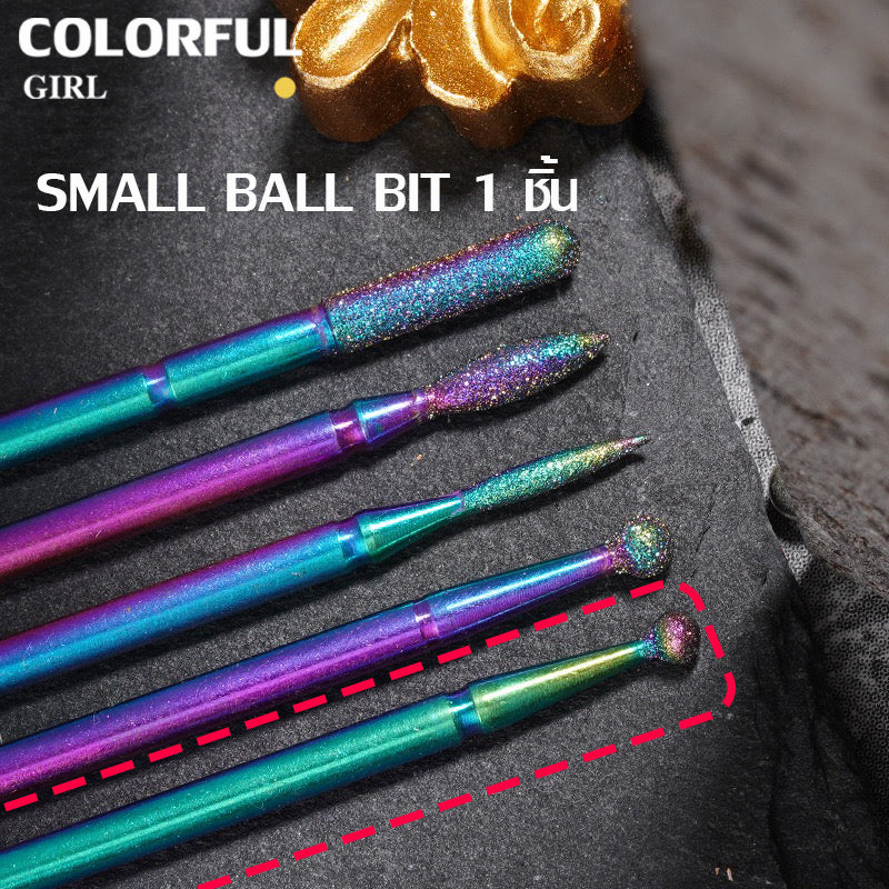 หัวเจียรแต่งเล็บ เพชรเรนโบว์ ✦ เลือกได้ทั้งแบบชิ้นเดียวหรือเซต 6 ชิ้น ✦ สำหรับลอกหนัง ขัดแต่ง และเก็บรายละเอียด หัวเจียรเล็บ เซาะเล็บ เก็บหนัง
