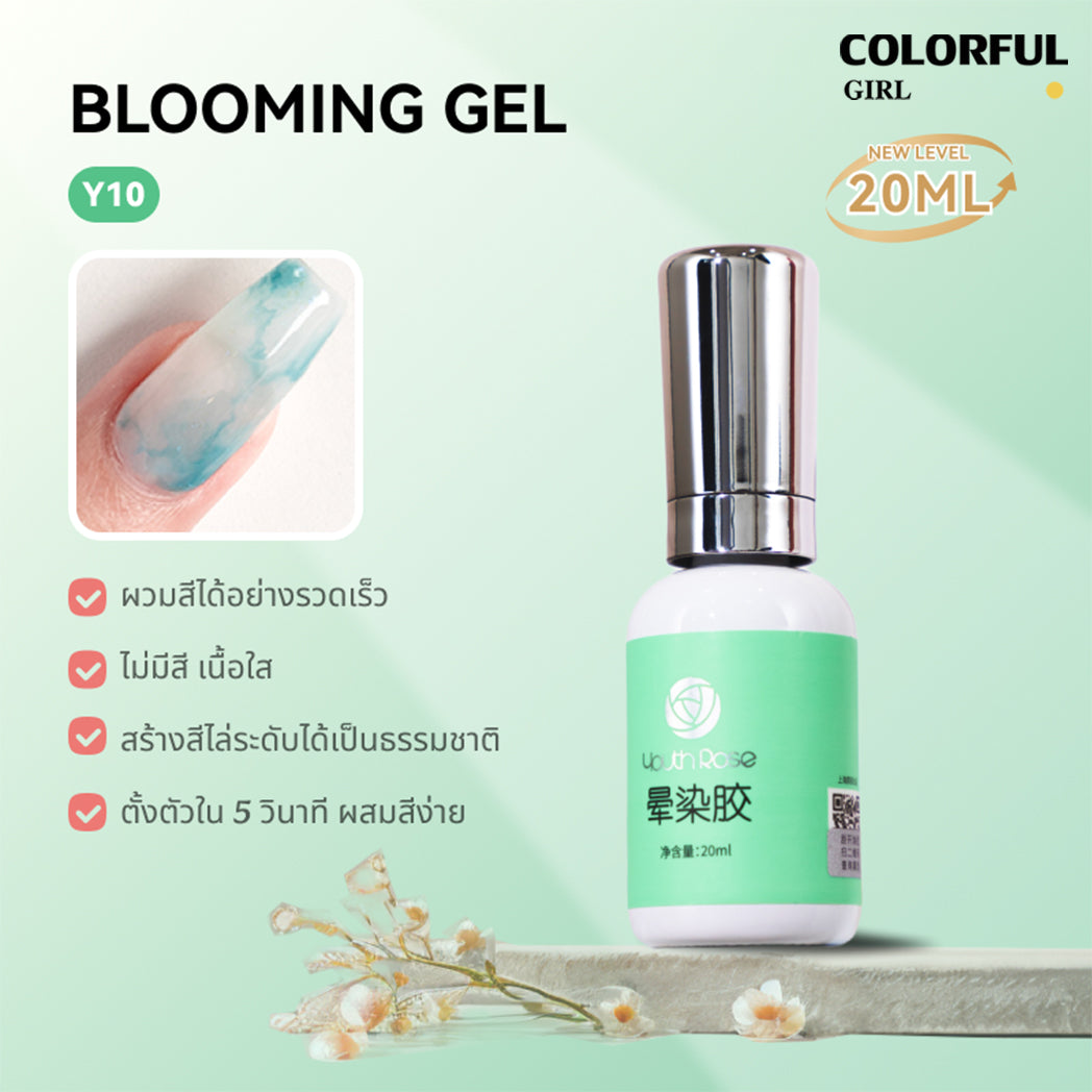 Youth Rose รุ่นใหม่ เพิ่มปริมาณ  Top Coat / Base Coat / Hard Gel /Primer/TOP MATTE เงาทนนาน 45 วัน ปริมาณ 20 ml