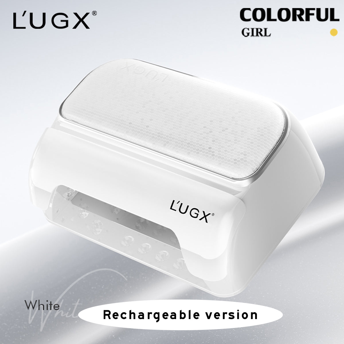 L’UGX LG802 / LG802S เครื่องอบเล็บ UV LED  ดีไซน์ปกป้องสายตา พร้อมเบาะรองมือในตัว  ถนอมผิว ไม่ทำให้มือดำ ถอดฐานได้ มีให้เลือกทั้งรุ่นชาร์จไฟ / รุ่นเสียบปลั๊ก