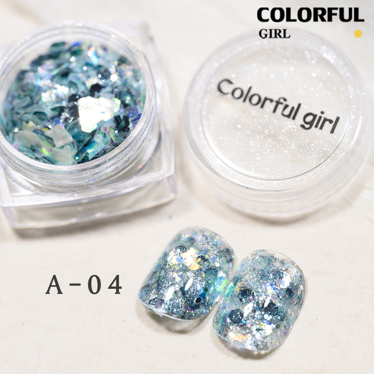 COLORFUL GIRL มีให้เลือก 40 สี ผงกลิตเตอร์ล็บสูตรพิเศษ  กลิตเตอร์ใหญ่-เล็ก ผสมเปลือกหอย ผงโอปอล ออโรร่า