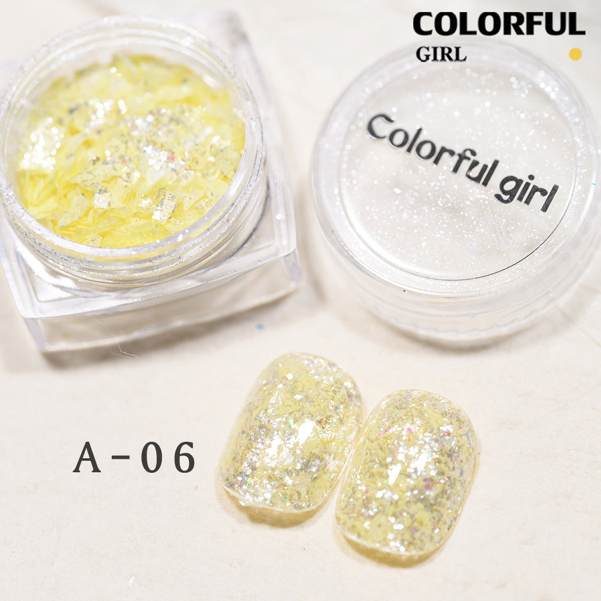 COLORFUL GIRL มีให้เลือก 40 สี ผงกลิตเตอร์ล็บสูตรพิเศษ  กลิตเตอร์ใหญ่-เล็ก ผสมเปลือกหอย ผงโอปอล ออโรร่า