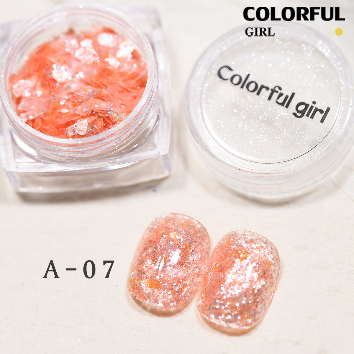 COLORFUL GIRL มีให้เลือก 40 สี ผงกลิตเตอร์ล็บสูตรพิเศษ  กลิตเตอร์ใหญ่-เล็ก ผสมเปลือกหอย ผงโอปอล ออโรร่า