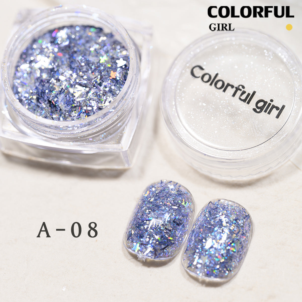 COLORFUL GIRL มีให้เลือก 40 สี ผงกลิตเตอร์ล็บสูตรพิเศษ  กลิตเตอร์ใหญ่-เล็ก ผสมเปลือกหอย ผงโอปอล ออโรร่า