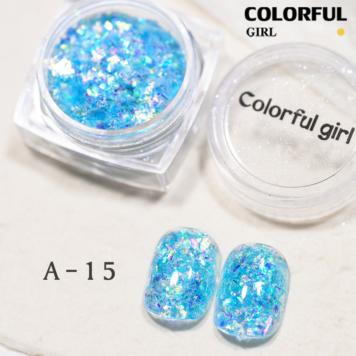 COLORFUL GIRL มีให้เลือก 40 สี ผงกลิตเตอร์ล็บสูตรพิเศษ  กลิตเตอร์ใหญ่-เล็ก ผสมเปลือกหอย ผงโอปอล ออโรร่า