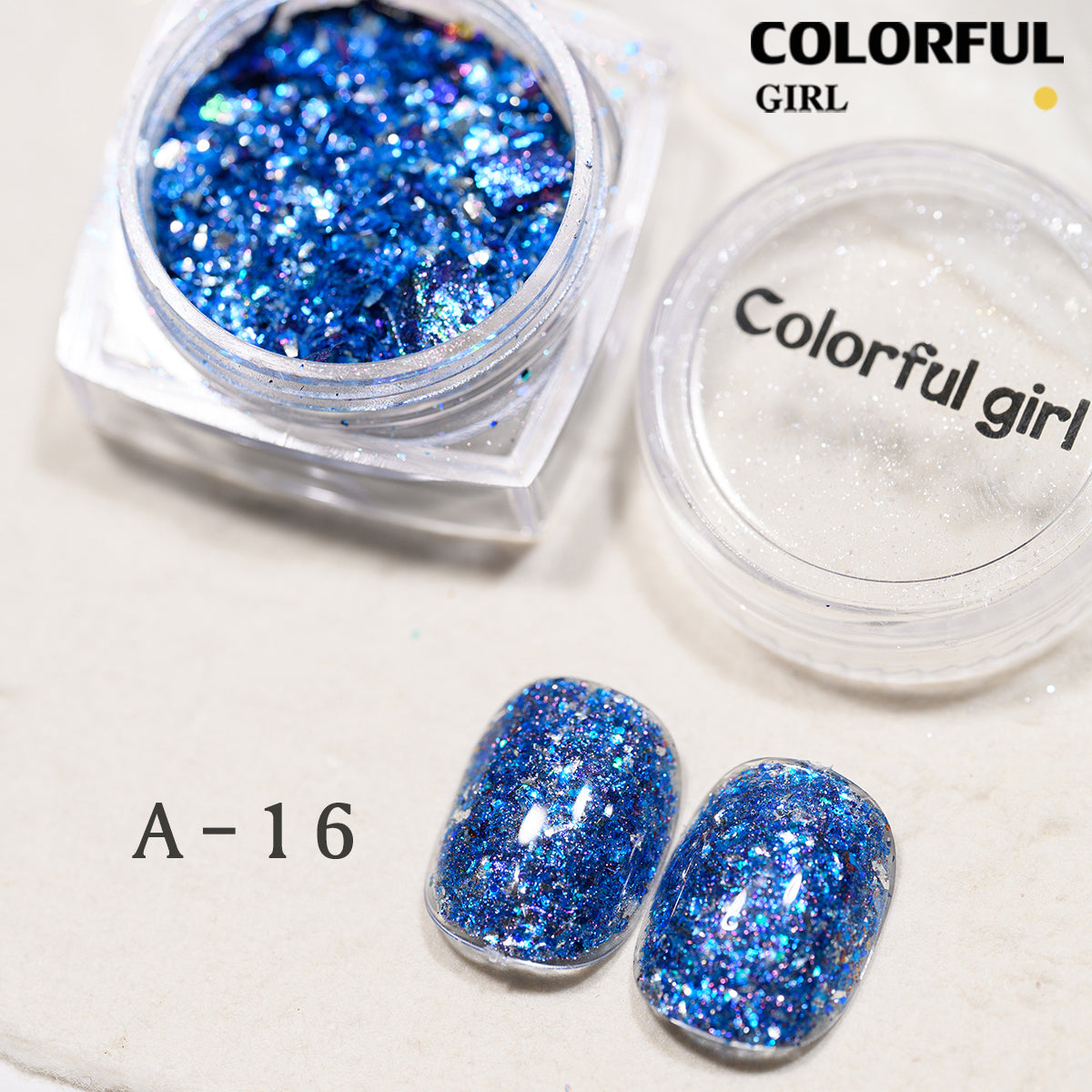 COLORFUL GIRL มีให้เลือก 40 สี ผงกลิตเตอร์ล็บสูตรพิเศษ  กลิตเตอร์ใหญ่-เล็ก ผสมเปลือกหอย ผงโอปอล ออโรร่า
