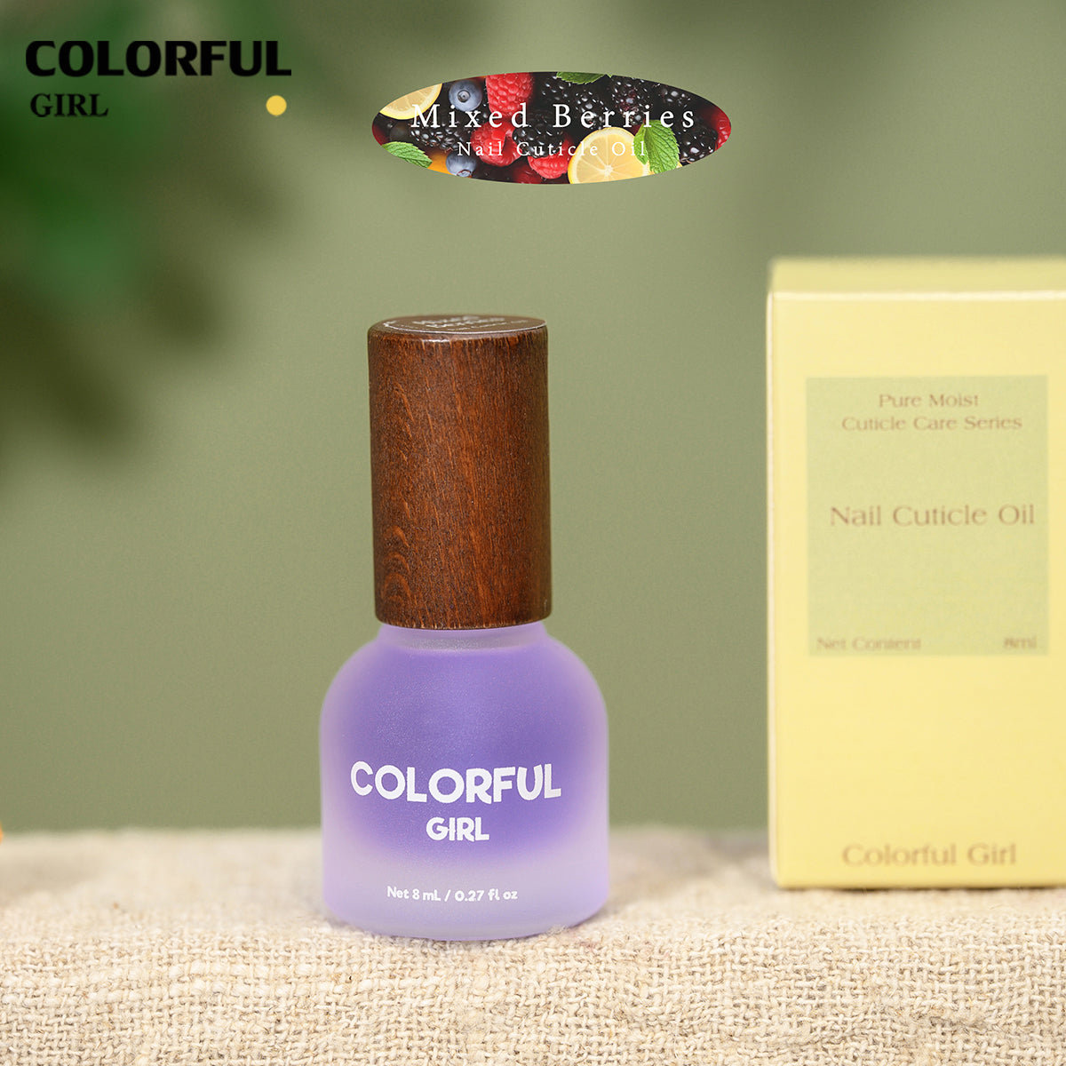Colorful Cuticle Oil น้ำมันบำรุงเล็บ น้ำมันบำรุงจมูกเล็บ  เพิ่มความชุ่มชื้น ขนาด  8ml กลิ่น แอปเปิ้ล เบอร์รี่ มะลิ พีช กุหลาบ ออสแมนตัส