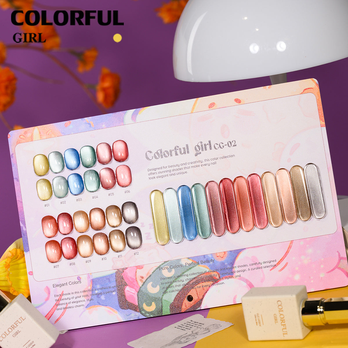 สีเจล Colorful girl  New🎉สีเจลแฟลช สีเจลแคทอาย  สีเจลไซรัป   สีเจลสีพื้น  สีเจลกลิซเตอร์  มาใหม่12สีพาสเทลพร้อมส่งCOLORFUL GIRL  มาใหม่12สีพาสเทลพร้อมส่งCOLORFUL GIRL มาใหม่12สี แถมชาร์ทสี น่ารัก