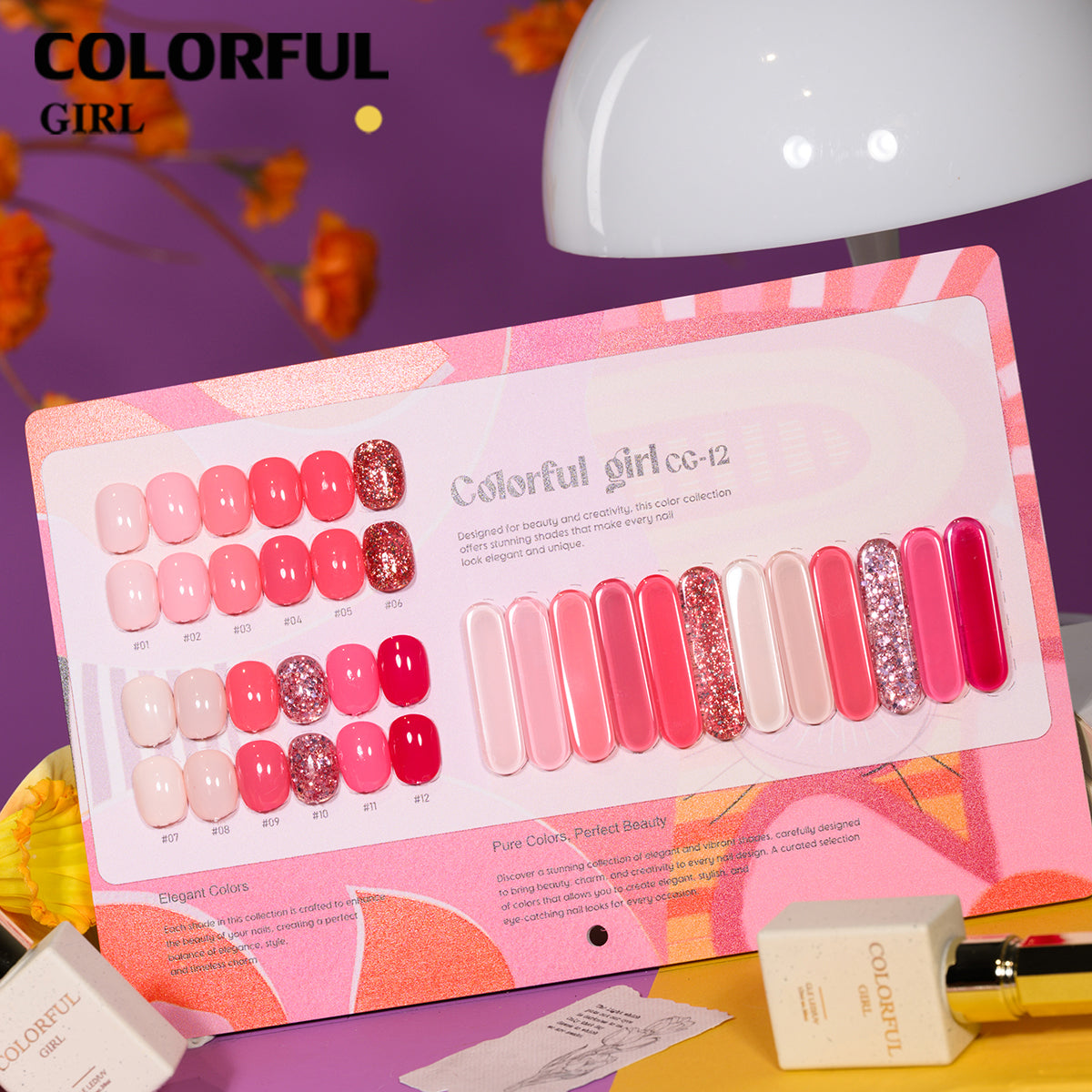 สีเจล Colorful girl  New🎉สีเจลแฟลช สีเจลแคทอาย  สีเจลไซรัป   สีเจลสีพื้น  สีเจลกลิซเตอร์  มาใหม่12สีพาสเทลพร้อมส่งCOLORFUL GIRL  มาใหม่12สีพาสเทลพร้อมส่งCOLORFUL GIRL มาใหม่12สี แถมชาร์ทสี น่ารัก