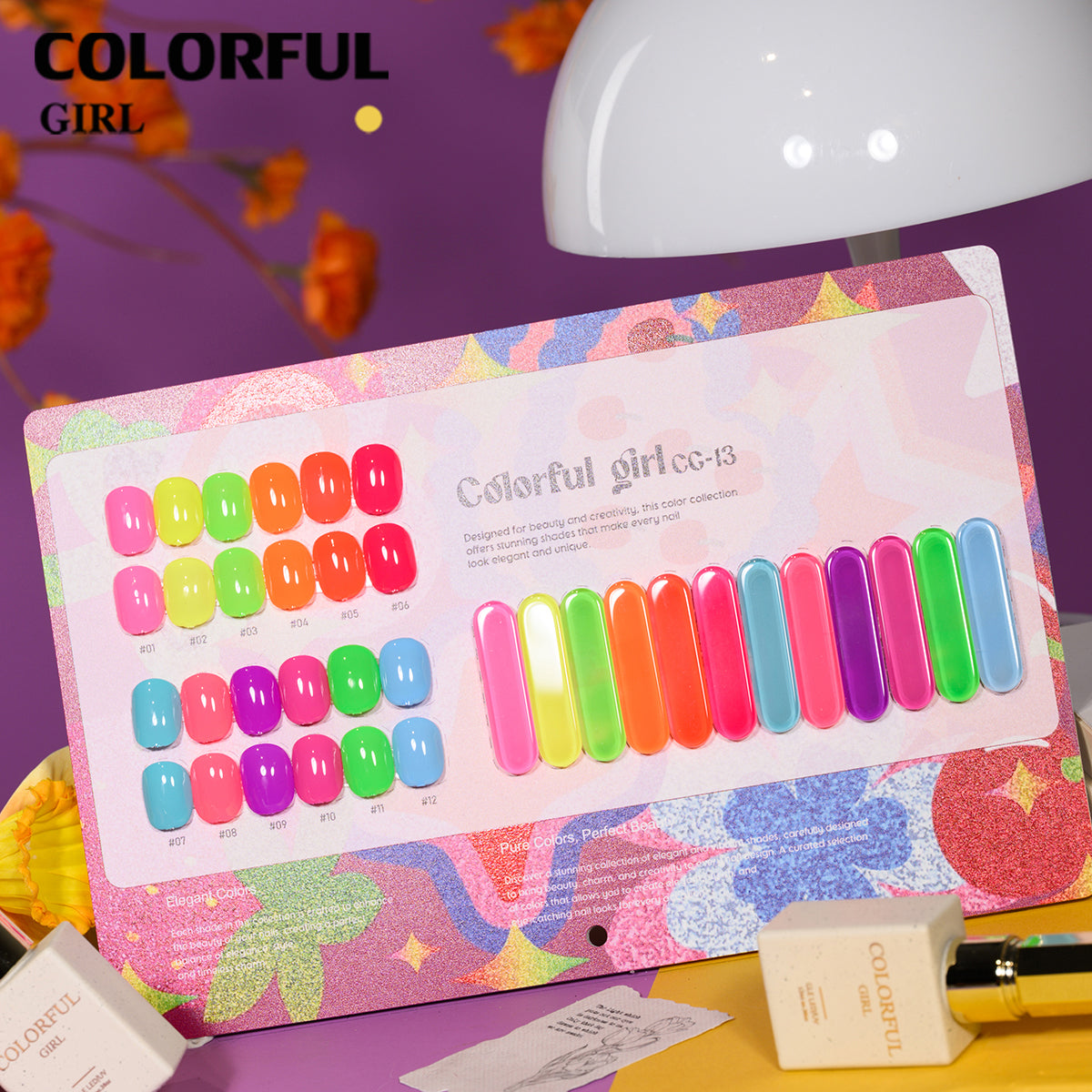 สีเจล Colorful girl  New🎉สีเจลแฟลช สีเจลแคทอาย  สีเจลไซรัป   สีเจลสีพื้น  สีเจลกลิซเตอร์  มาใหม่12สีพาสเทลพร้อมส่งCOLORFUL GIRL  มาใหม่12สีพาสเทลพร้อมส่งCOLORFUL GIRL มาใหม่12สี แถมชาร์ทสี น่ารัก