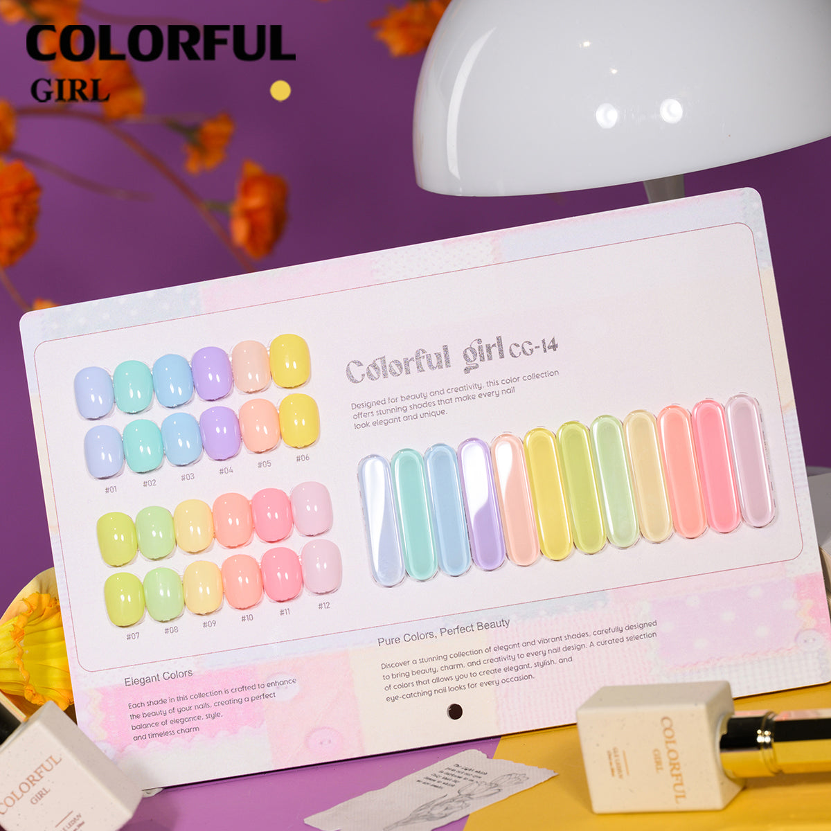 สีเจล Colorful girl  New🎉สีเจลแฟลช สีเจลแคทอาย  สีเจลไซรัป   สีเจลสีพื้น  สีเจลกลิซเตอร์  มาใหม่12สีพาสเทลพร้อมส่งCOLORFUL GIRL  มาใหม่12สีพาสเทลพร้อมส่งCOLORFUL GIRL มาใหม่12สี แถมชาร์ทสี น่ารัก