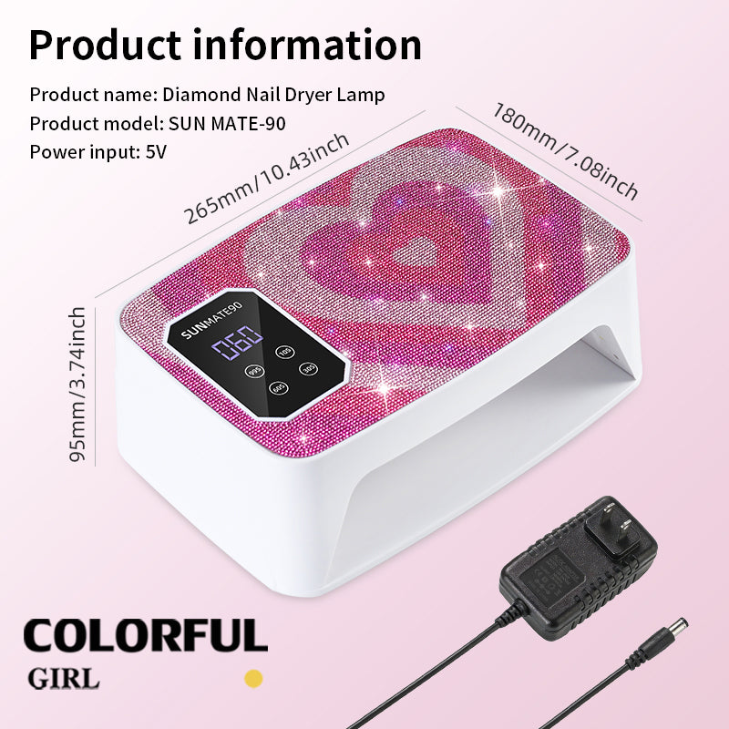 【พร้อมส่ง】SUN MATE90 เครื่องอบเล็บเจล เครื่องอบเล็บ UV LED 90 ดวง | อบไว แห้งเร็วทั่วทั้งมือ | ตั้งเวลา 4 ระดับ | ถอดฐานได้ | ใช้ได้ 2 มือ สะดวกสุดๆ 💎