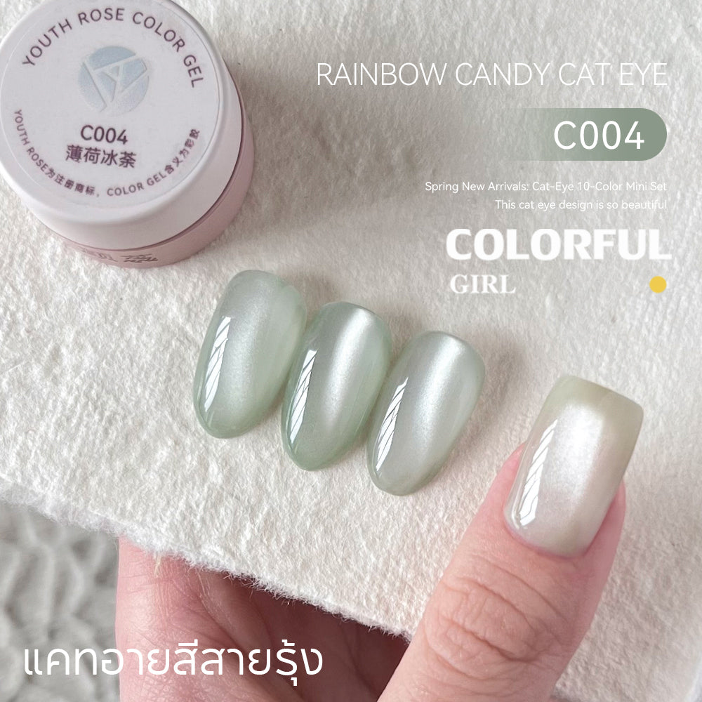 Youth Rose 2.5g Cat Eye UV Gel ยาทาเล็บ, G ครอกแม่เหล็กเล็บวานิช, UV/LED โคมไฟต้องการ ตาแมวน้ำยาทาเล็บแม่เหล็ก สีเจลแคทอายเนื้อนมฟุ้ง ฟีลใสละมุนแบบเจลลี่น้ำแข็ง ✨
