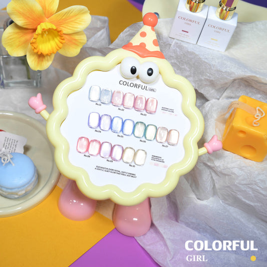 COLORFUL GIRL สีเจลแคทอาย 10 สี ✨ ฟีลซอฟต์มินนี่ลูกกวาดสุดน่ารัก｜เจลลูกแก้วฉ่ำ ๆ แบบเยลลี่｜โทนสีสาวน่ารักสดใส 💛 (ทามาให้แล้ว พร้อมใช้งาน)