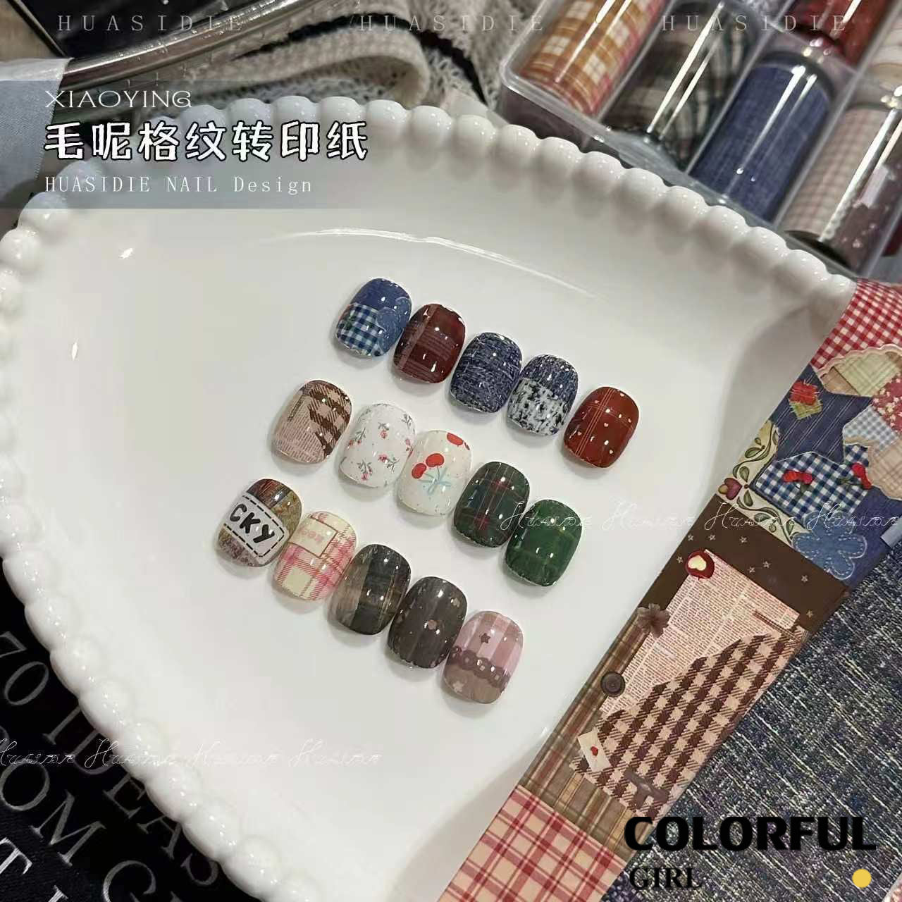 10 ม้วนฟอยล์โอนเล็บ ลายการ์ตูนน่ารัก หรูหรา DIY สติ๊กเกอร์ติดเล็บ สําหรับเจลและยาทาเล็บ อุปกรณ์ทําเล็บ {ไทย} ฟอยล์ลอกลาย ลอกง่าย ใช้คู่กับกาวลอกฟอยล์น้า