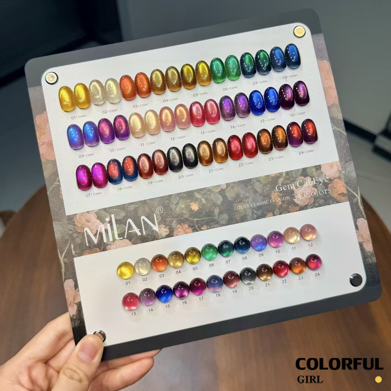 เจลเล็บ MILAN Cat Eye 24 สี สีเจลแคทอาย  |โทนสุภาพ หวานละมุน | เจลแม่เหล็กตาแมว | สีชัด ติดทนนาน สำหรับงานเล็บมืออาชีพ | สร้างเอฟเฟกต์แสงได้ทันที (ทามาให้แล้ว พร้อมใช้งาน)สีเจลแคทอาย