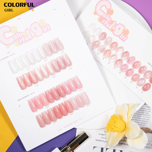 COLORFUL GIRL 12 สี เจลกลิตเตอร์วิบวับ ✨｜เอฟเฟกต์ไข่มุกพิเศษ｜กลิตเตอร์ละเอียดหรูหรา｜โทนแสงระยิบระยับพรีเมียม 💖