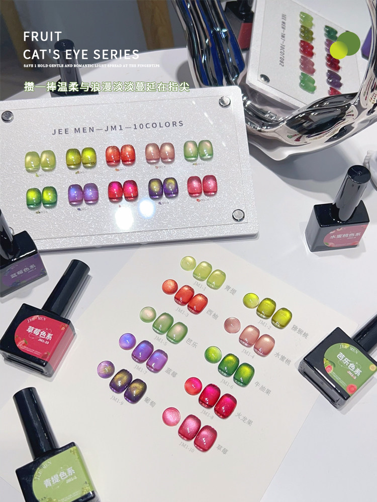 🔥【พร้อมส่ง｜โปรโมชั่นพิเศษ｜ราคาสุดคุ้ม】Vendeeni Nail สีเจลแฟลช Cat Eye สีเจลแคทอาย สีเจลไซรัป สีเจลสีพื้น UV/LED หลายสี พร้อมชาร์ตสำเร็จรูป
