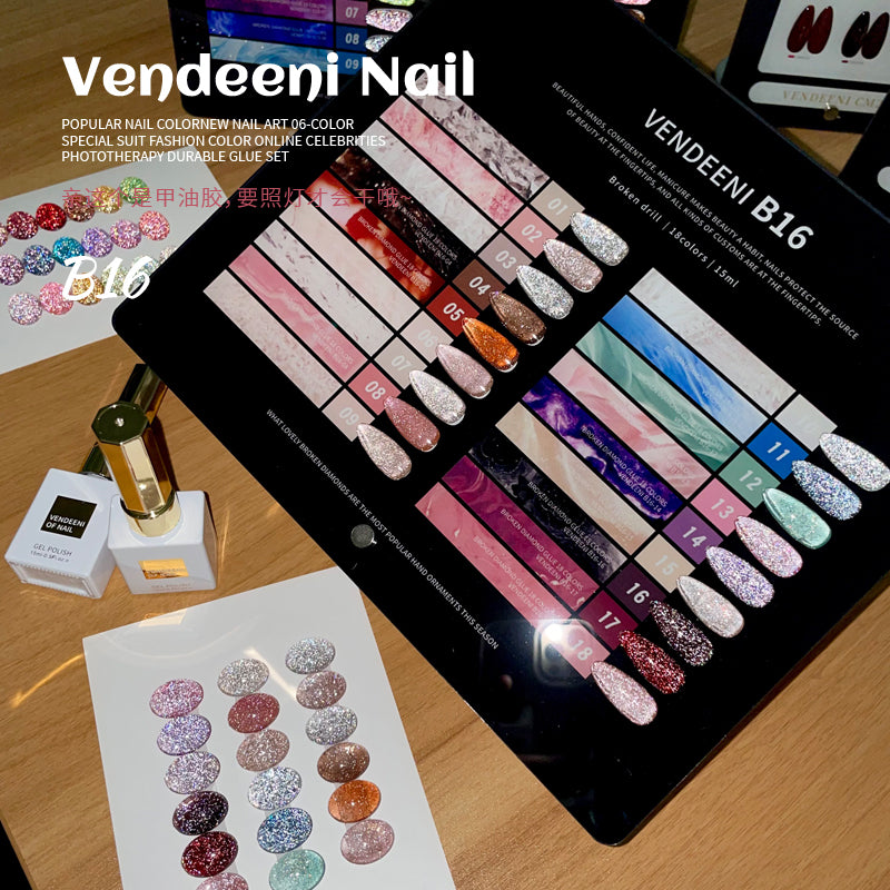 🔥【พร้อมส่ง｜โปรโมชั่นพิเศษ｜ราคาสุดคุ้ม】Vendeeni Nail สีเจลแฟลช Cat Eye สีเจลแคทอาย สีเจลไซรัป สีเจลสีพื้น UV/LED หลายสี พร้อมชาร์ตสำเร็จรูป