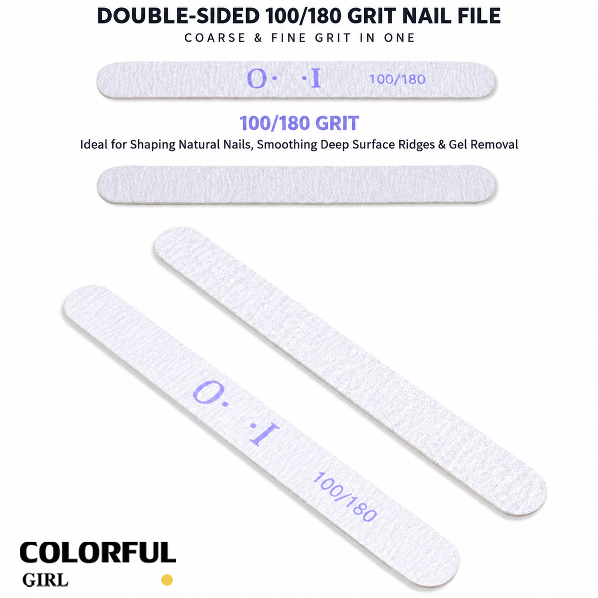 【พร้อมส่ง】ตะไบเล็บ ตะไบสองหน้า 100/180 และ 180/240 Grit บล็อกขัดเล็บ ตะไบบัฟ ตะไบหยาบ–ละเอียด สำหรับเตรียมหน้าเล็บ ต่อเล็บเจล และถอดสีเจล ขายแยกชิ้น