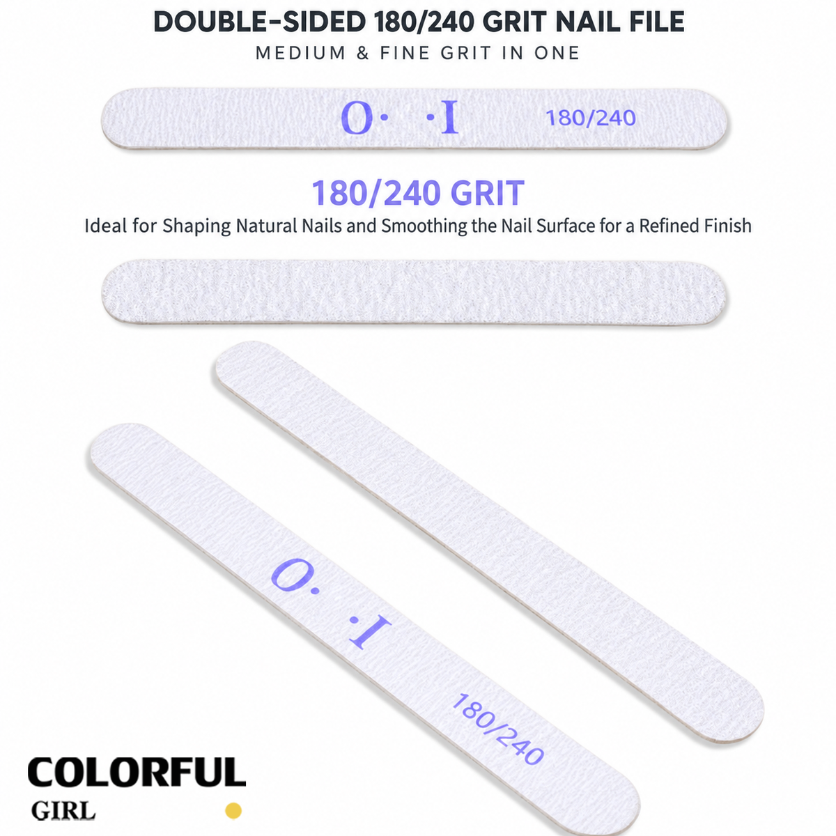 【พร้อมส่ง】ตะไบเล็บ ตะไบสองหน้า 100/180 และ 180/240 Grit บล็อกขัดเล็บ ตะไบบัฟ ตะไบหยาบ–ละเอียด สำหรับเตรียมหน้าเล็บ ต่อเล็บเจล และถอดสีเจล ขายแยกชิ้น