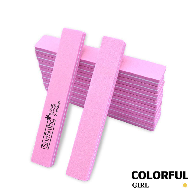 【พร้อมส่ง】ตะไบเล็บ ตะไบสองหน้า 100/180 และ 180/240 Grit บล็อกขัดเล็บ ตะไบบัฟ ตะไบหยาบ–ละเอียด สำหรับเตรียมหน้าเล็บ ต่อเล็บเจล และถอดสีเจล ขายแยกชิ้น