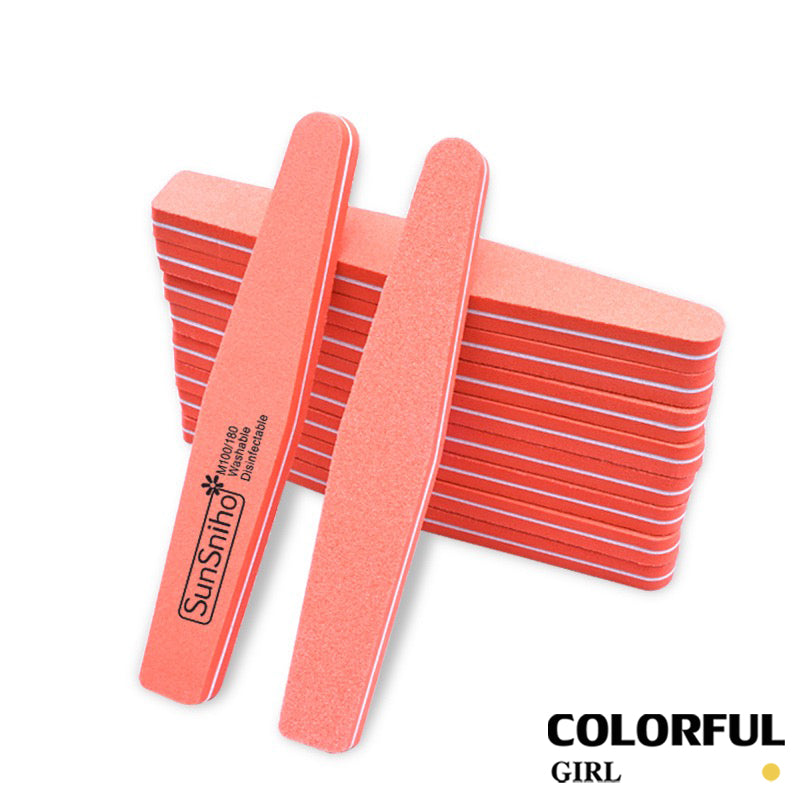 【พร้อมส่ง】ตะไบเล็บ ตะไบสองหน้า 100/180 และ 180/240 Grit บล็อกขัดเล็บ ตะไบบัฟ ตะไบหยาบ–ละเอียด สำหรับเตรียมหน้าเล็บ ต่อเล็บเจล และถอดสีเจล ขายแยกชิ้น