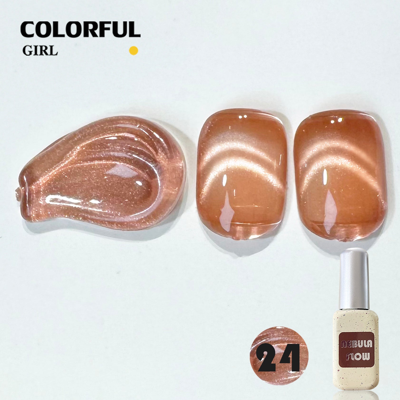 【พร้อมส่ง】NF-019|เบอร์ 1-24 สีเจลแคทอายเนื้อซาติน NebulNFlow｜แบบแยกขวด สีเจลแคทอาย สีแน่น วิบวับ สีลูกแก้ว สวยมาก ต้องอบ ส่งไว