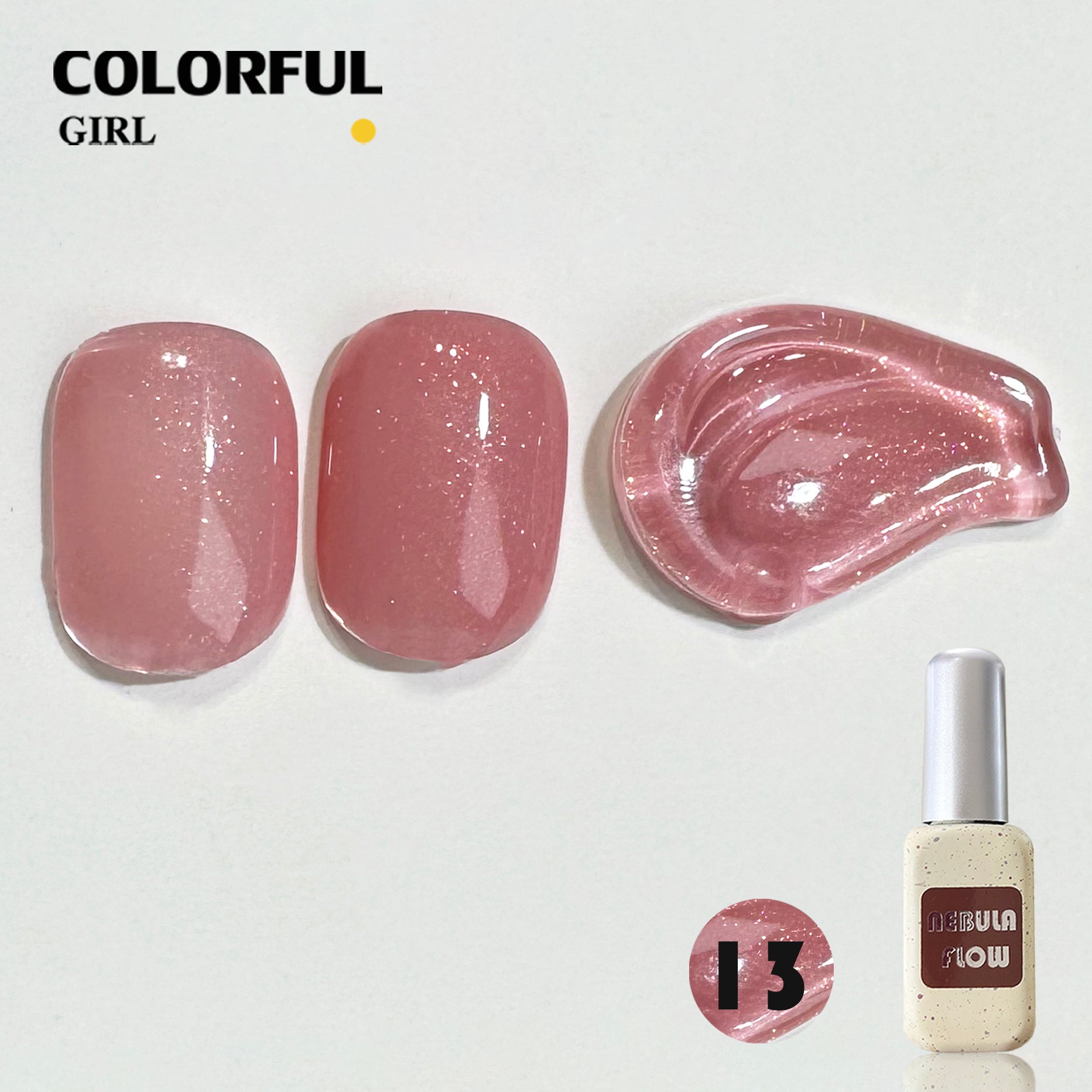 NebulNFlow 24สี สีเจลชิมเมอร์ แบบแยกขวด ｜สีเจลชิมเมอร์