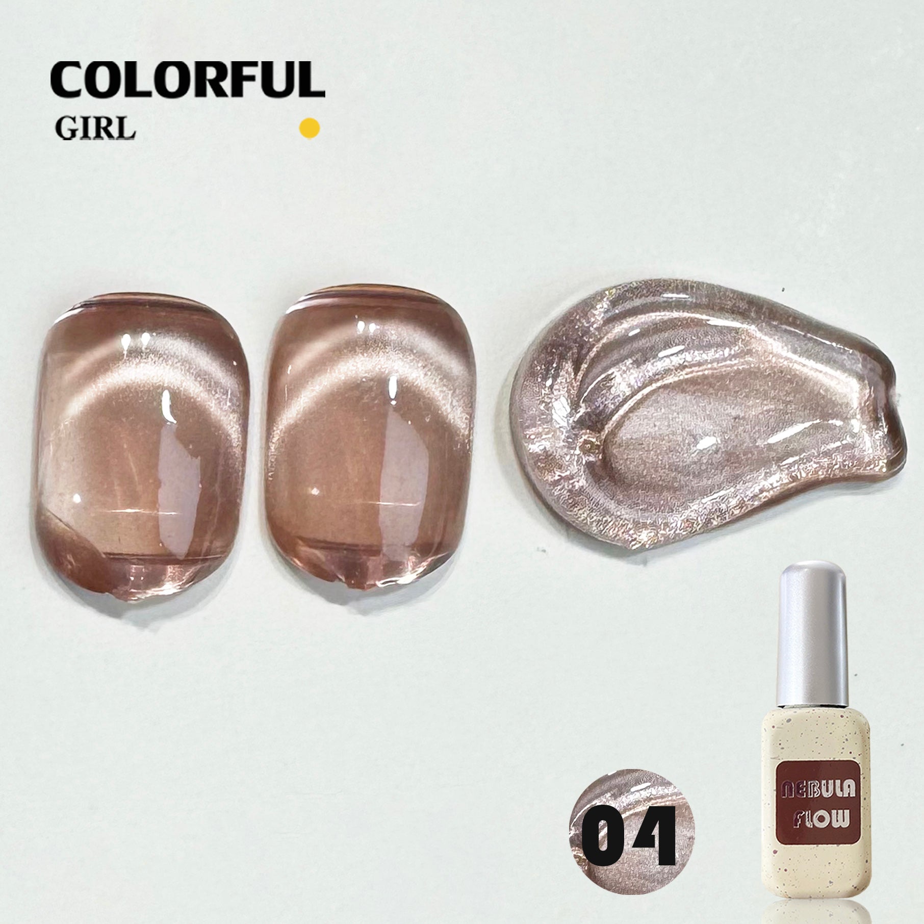 NebulaFlow แบบแยกขวด เบอร์ 1-24  สีเจลแคท อายเนื้อซาติน