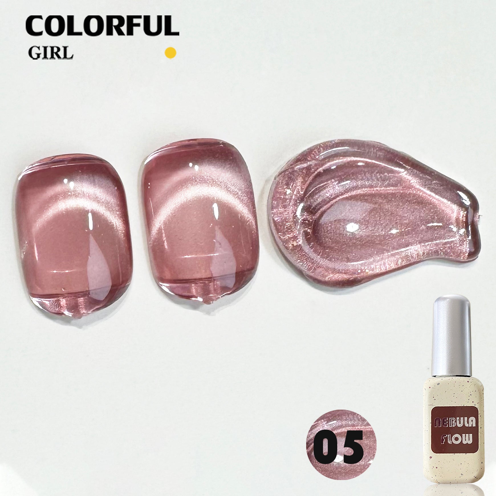 NebulaFlow แบบแยกขวด เบอร์ 1-24  สีเจลแคท อายเนื้อซาติน