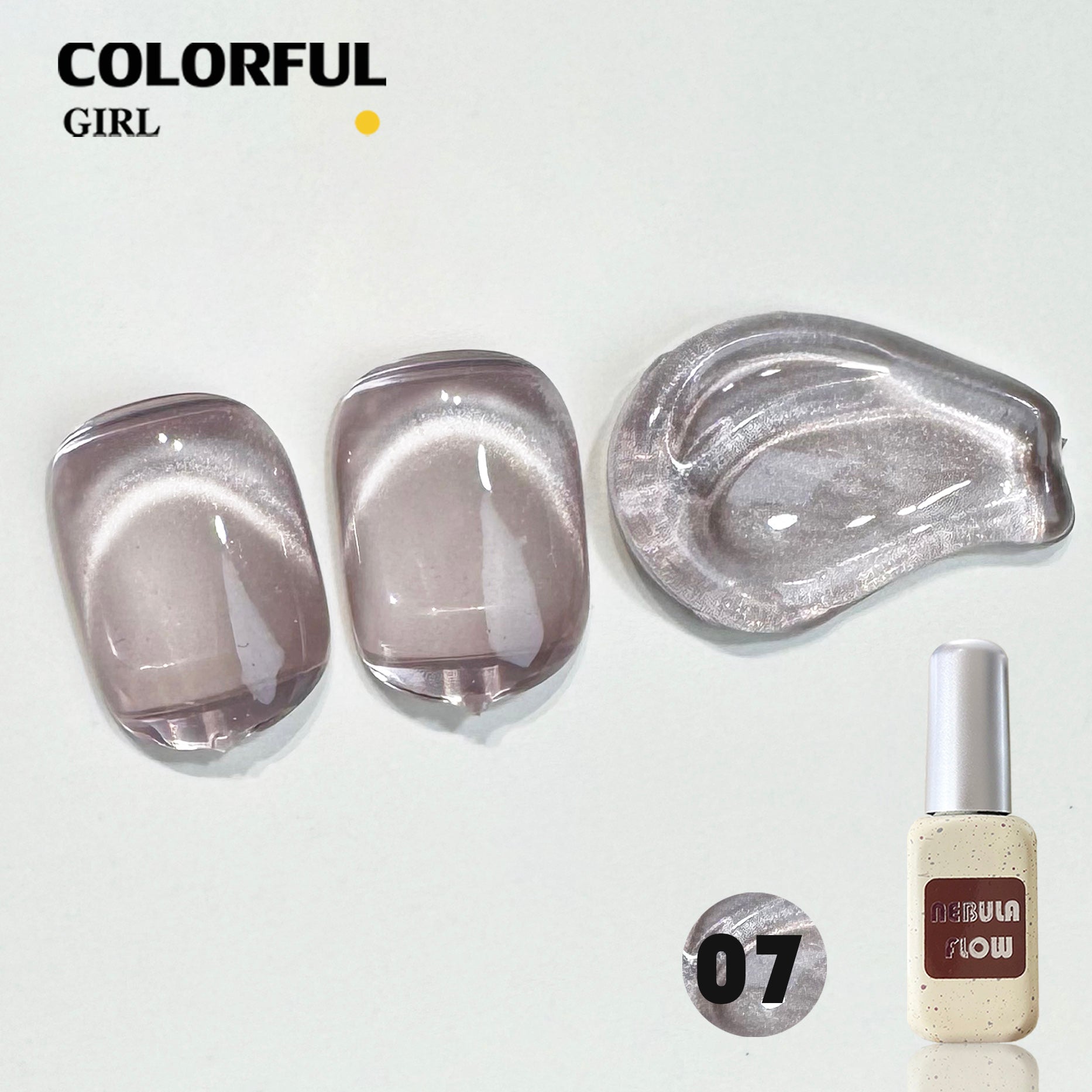 NebulaFlow แบบแยกขวด เบอร์ 1-24  สีเจลแคท อายเนื้อซาติน