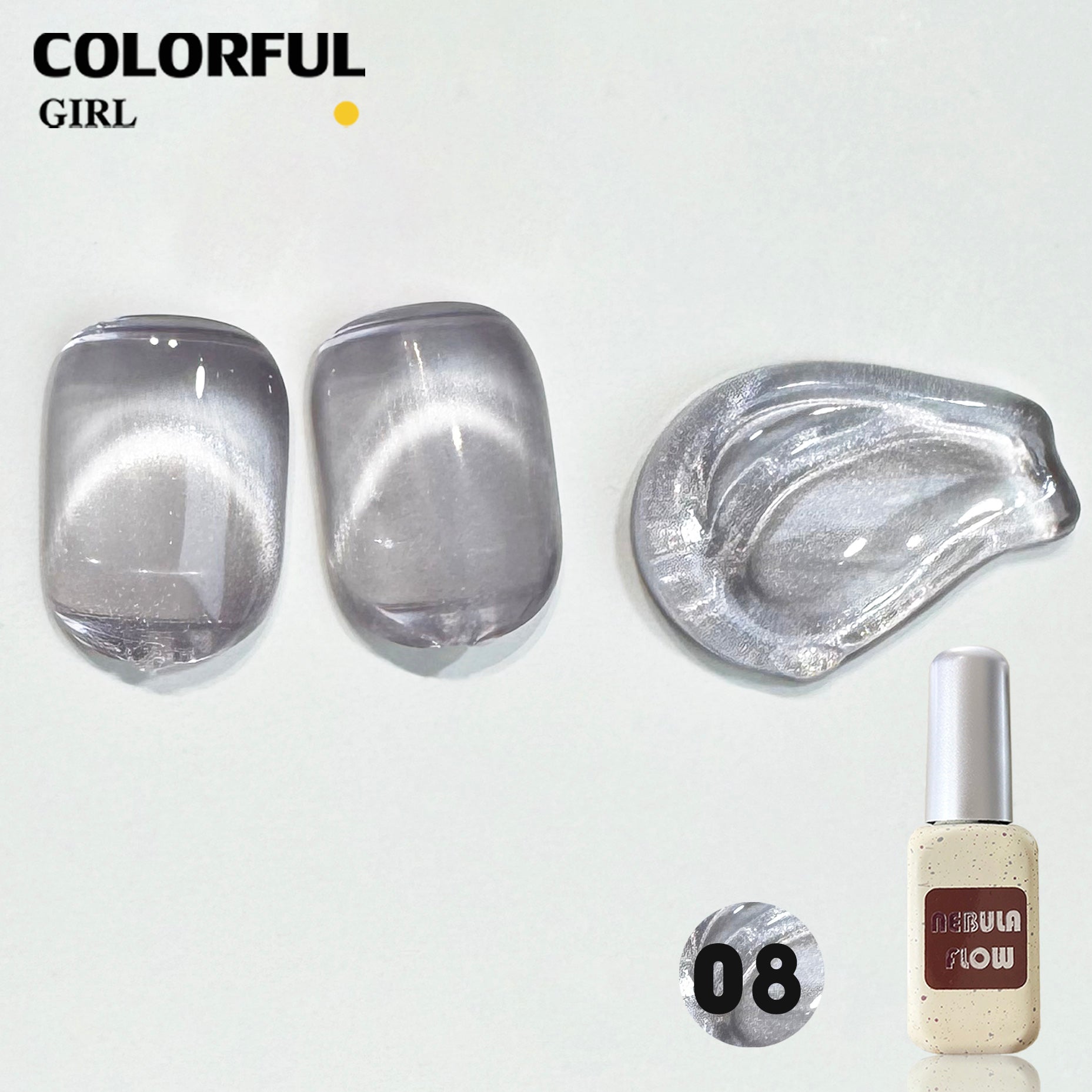 NebulaFlow แบบแยกขวด เบอร์ 1-24  สีเจลแคท อายเนื้อซาติน