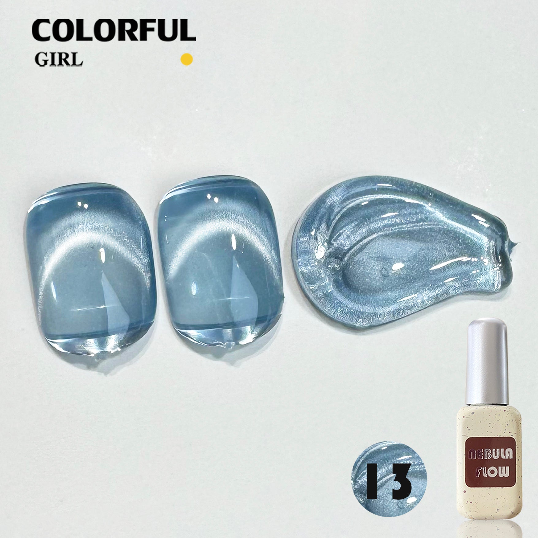NebulaFlow แบบแยกขวด เบอร์ 1-24  สีเจลแคท อายเนื้อซาติน