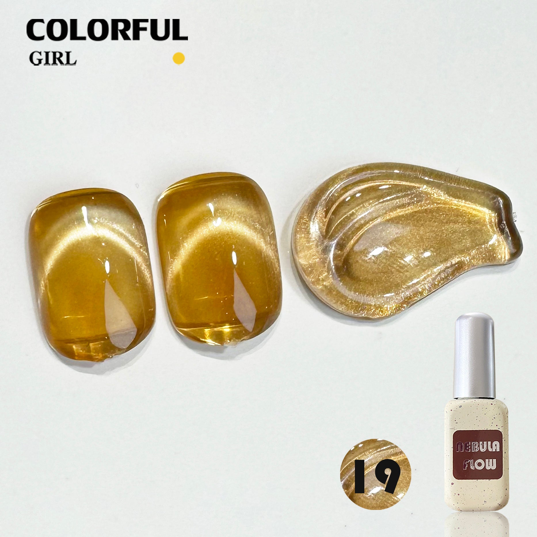 NebulaFlow แบบแยกขวด เบอร์ 1-24  สีเจลแคท อายเนื้อซาติน