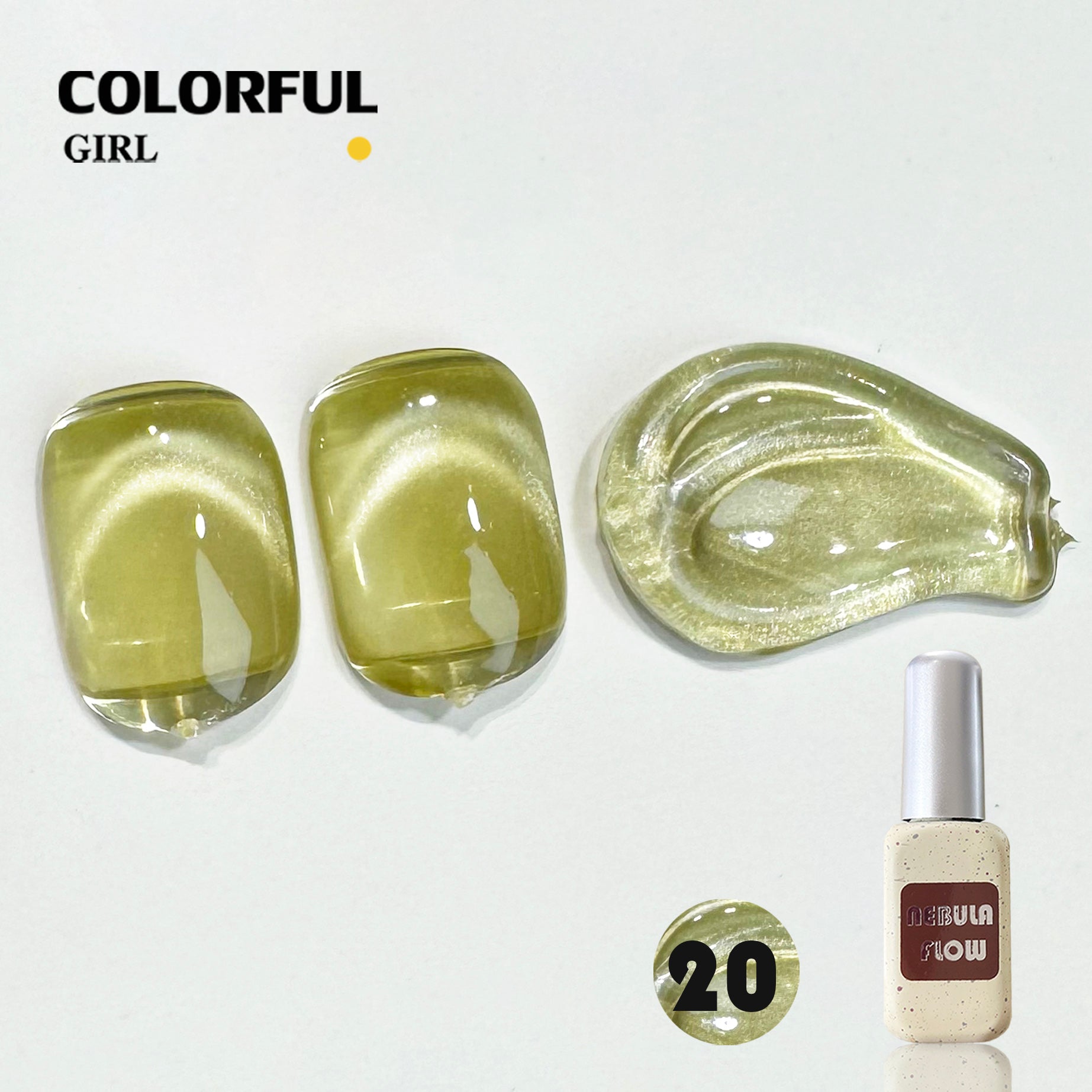 NebulaFlow แบบแยกขวด เบอร์ 1-24  สีเจลแคท อายเนื้อซาติน
